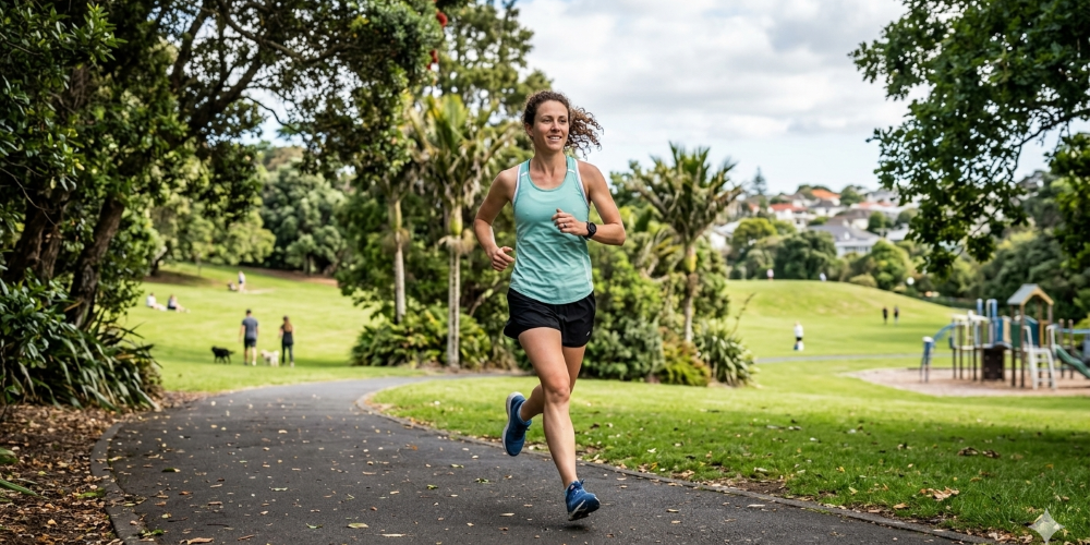 Bodyreform runner in Grey Lynn Park